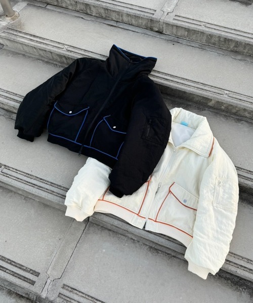 a2o（エーツーオー）の「【a2o】パイピングバギーブルゾン（ブルゾン