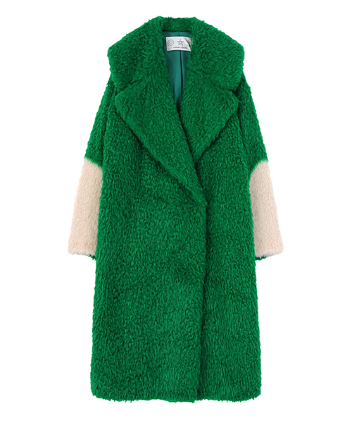 ゆきたんTSUMORI CHISATO ファーコート ブラウン・グリーン ゆきたん