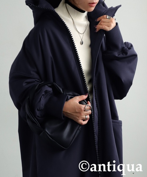 ビッグジッパーロングコート（ダウンジャケット/コート）｜antiqua