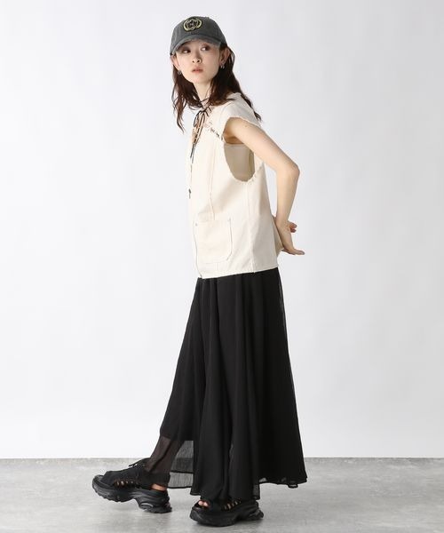 JEANASIS（ジーナシス）の「レースアップワークベスト/411910（ベスト