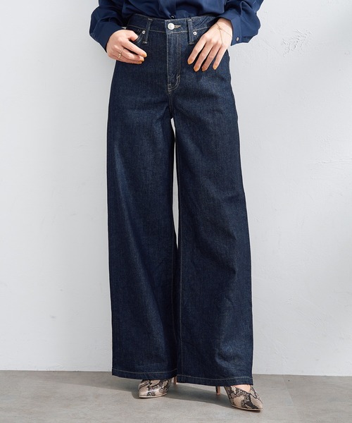 累計販売14万本突破！】SOMETHING/サムシング LISA ワイドデニムパンツ