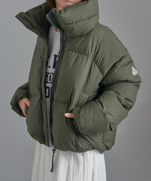 セール】【Pyrenex】HARMONIE CROP HWY044P スタンドカラー ダウン