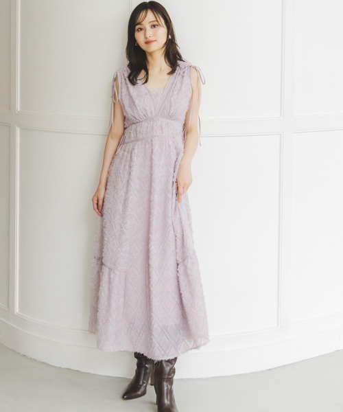 セール】【00サイズあり】ジャガードドロストディティールワンピース