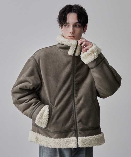 CLEL（クレイル）の「【CLEL】Reversible Fake Mouton jacket