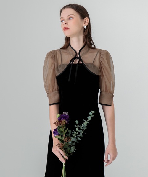 セール】【LEJA】花柄ボレロマーメイドワンピースセットアップロング