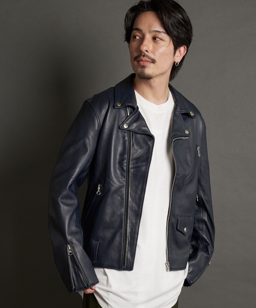 JACKROSE（ジャックローズ）の「JE LAMB LEATHER DOUBLE RIDERS JE