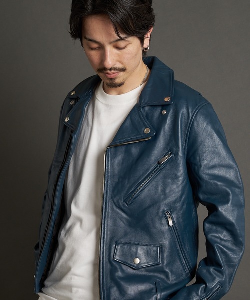 JACKROSE（ジャックローズ）の「JE LAMB LEATHER DOUBLE RIDERS JE