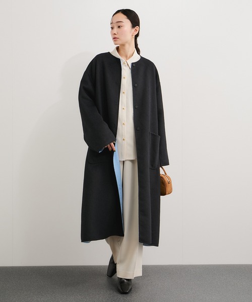 セール】ダブルフェイスリバーシブルロングコート（その他アウター