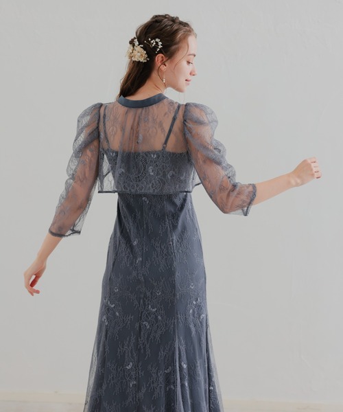 ボレロレイヤーレースドレス成人式同窓会二次会（ドレス）｜Dorry Doll