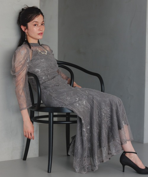 ボレロレイヤーレースドレス成人式同窓会二次会（ドレス）｜Dorry Doll