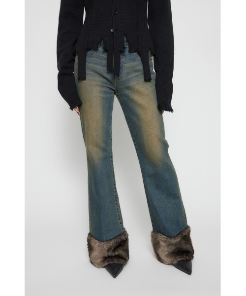 セール】FAUX FUR フレアデニム（デニムパンツ）｜LAGUA GEM