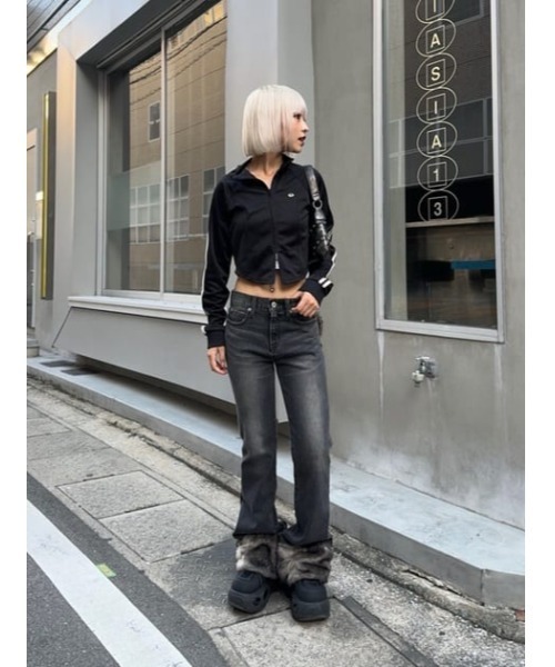 セール】FAUX FUR フレアデニム（デニムパンツ）｜LAGUA GEM