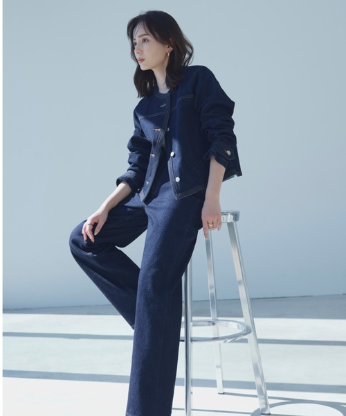 Wide leg denim/ワイドレッグデニム（デニムパンツ）｜anuans（ア