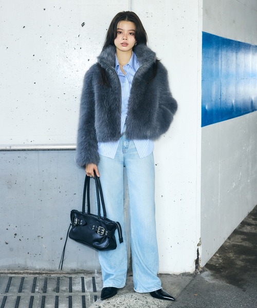 F/FUR STAND COLLAR ジャケット（ブルゾン）｜MOUSSY（マウジー）の
