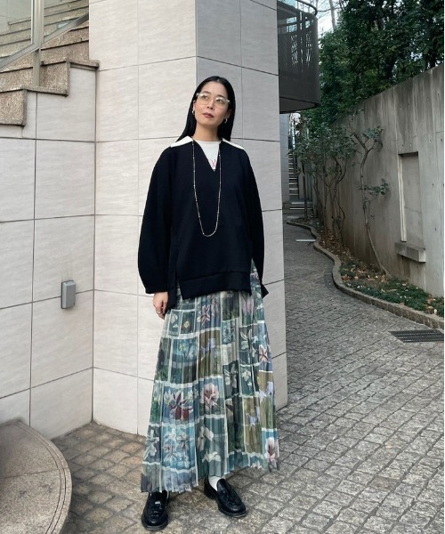 Ameri（アメリ）の「FLOWER PATCHWORK PLEATED SKIRT（スカート）」 - WEAR