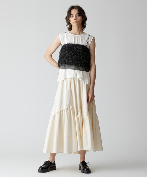 allureville（アルアバイル）の「フェザージャガードキャミソール