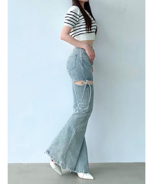 RESEXXY（リゼクシー）の「【追加生産分】カットアウトリボンデニム