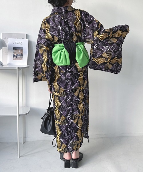 セール】アフリカンプリント浴衣 2点セット 【ZOZOTOWN限定アイテム