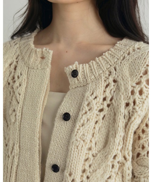 anuke（アンヌーク）の「Cable Knit Cardigan（ニット/セーター）」 - WEAR