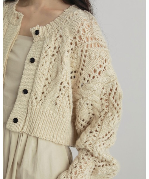 anuke（アンヌーク）の「Cable Knit Cardigan（ニット/セーター）」 - WEAR