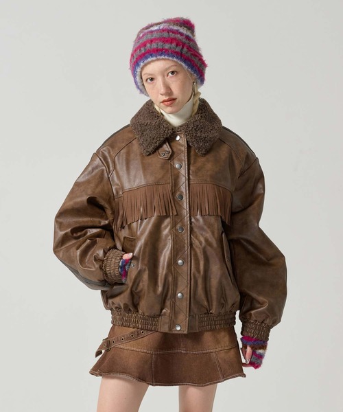 TINA：JOJUN（ティーナジョジュン）の「フェイクレザー ボンバー