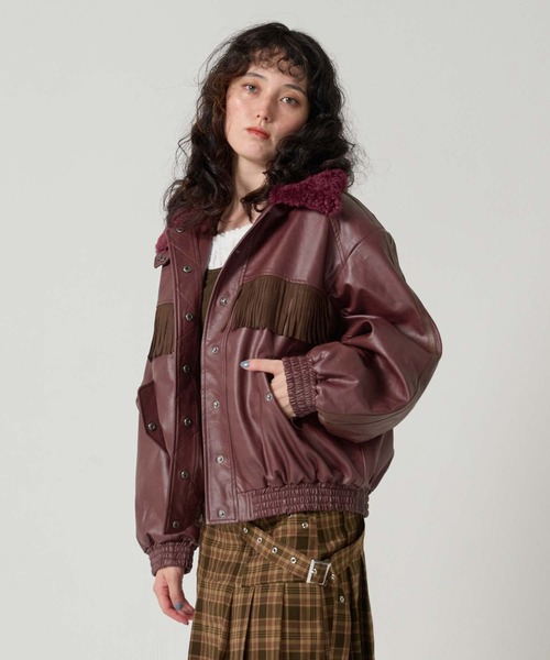 TINA：JOJUN（ティーナジョジュン）の「フェイクレザー ボンバー