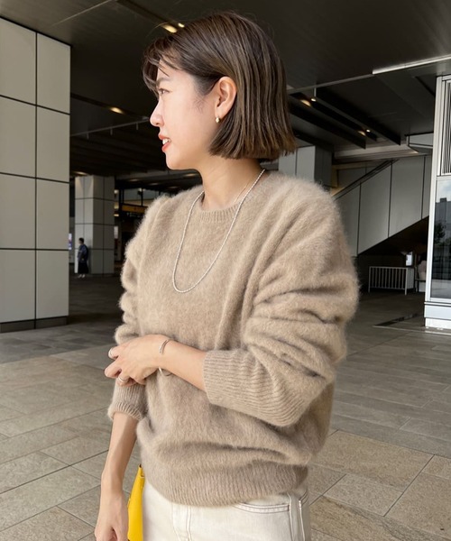 SHENERY（シーナリー）の「ファーカシミヤクルーネックニットプル