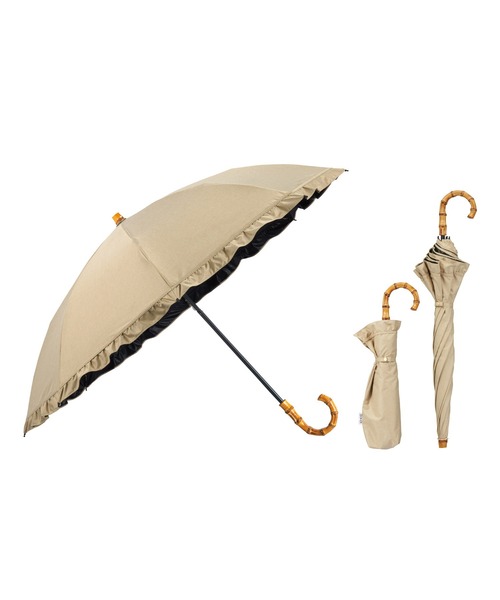 ☆完全遮光100% 最強の日傘「UVO（ウーボ）」 2段折りたたみ フリル