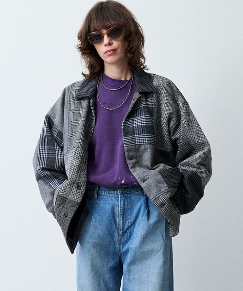 rebear by Johnbull】パッチワークツイードジャケット | ジョンブル