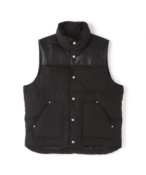 schott（ショット）の「Schott/ショット/LEATHER COMBI DOWN VEST