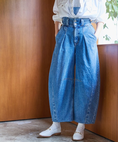atelier SOMETHING/アトリエサムシング TLEB BALLOON DENIM PANTS/ハイ