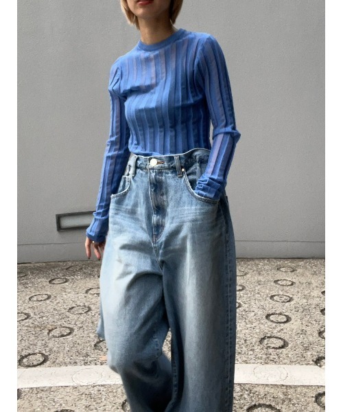 BLACK BY MOUSSY（ブラックバイマウジー）の「waist squeeze denim