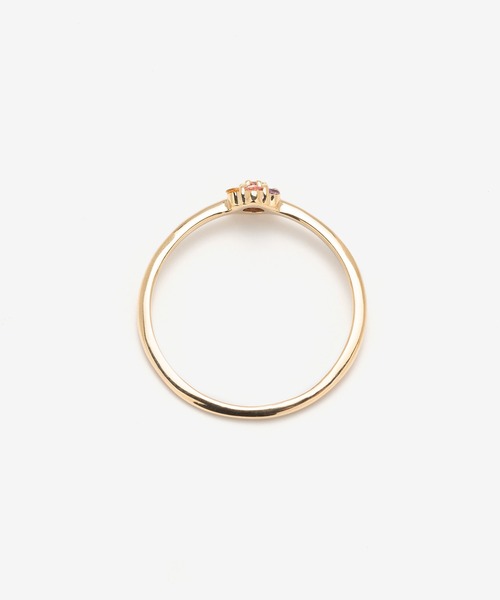 セール】K10 イエローゴールド マルチカラー フラワー リング（指輪