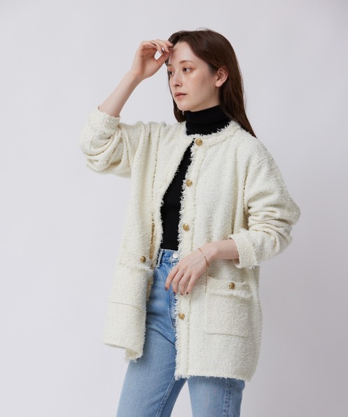 BABYLONE（バビロン）の「BABYLONE / ツイードニットジャケット（ノー
