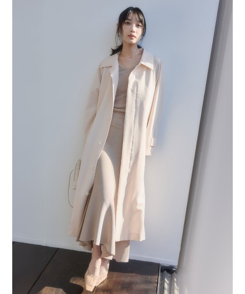 ウールステンカラーロングコート（ステンカラーコート）｜anuans（ア