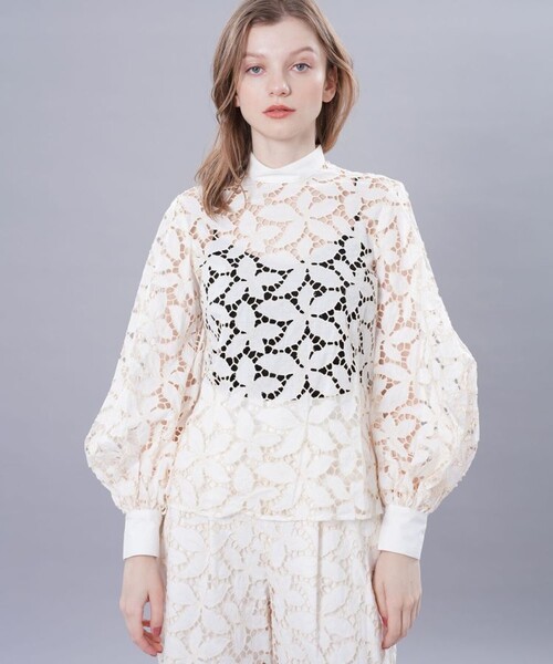 FUMIE=TANAKA/フミエタナカ】レースアームギャザープルオーバー