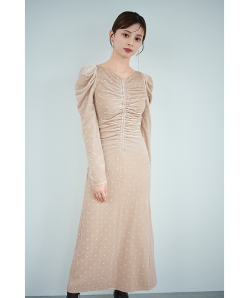 SNIDEL（スナイデル）の「ベロア刺繍ワンピース（ワンピース）」 - WEAR