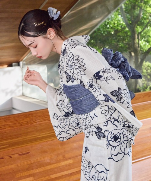 hinari（ヒナリ）の「hinari × utatane浴衣セット 牡丹（浴衣）」 - WEAR