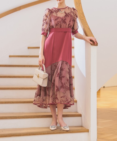 バイカラーエンブロイダリーセットドレス（ドレス）｜Dorry Doll