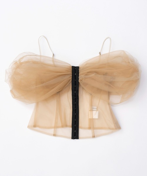 MAISON SPECIAL（メゾンスペシャル）の「Layered Tulle Ribbon Vest