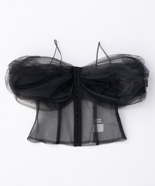 MAISON SPECIAL（メゾンスペシャル）の「Layered Tulle Ribbon Vest