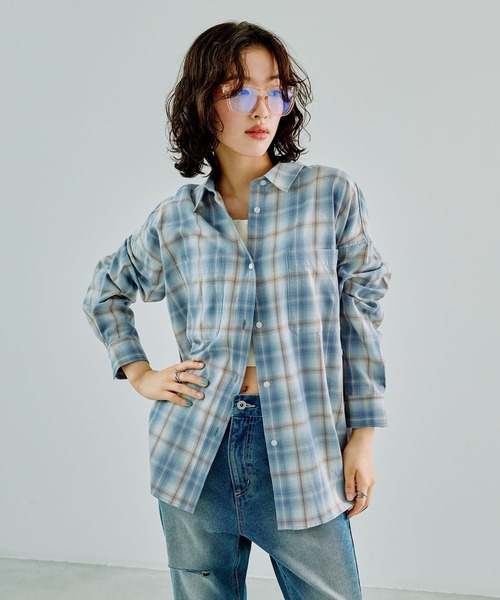 セール】オンブレチェックシャツ 242886（シャツ/ブラウス）｜LEPSIM