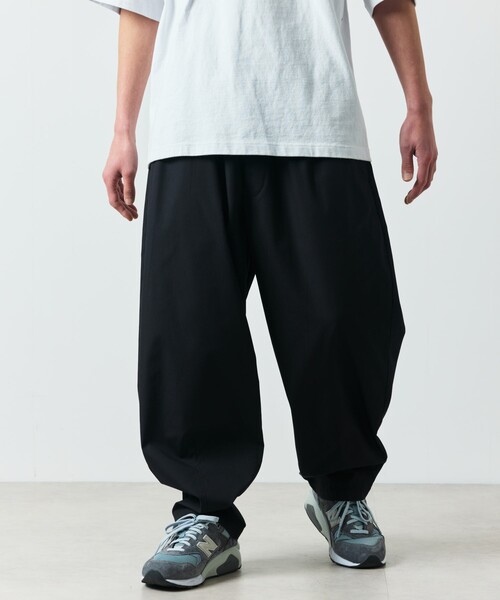 セール】限定展開 ワイドシルエット アンクルタック バレルパンツ