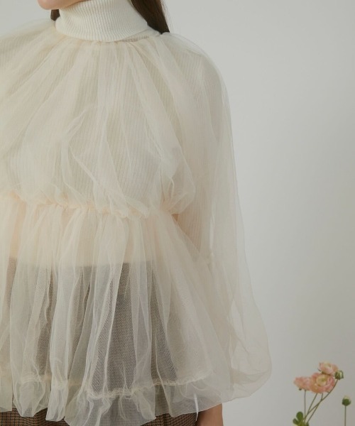 MIRO AMURETTE（ミロアミュレット）の「tulle peplum blouse/チュール