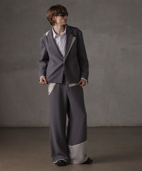 GRANCY】Reverse LayeredDesign Slacks / リバース レイヤードデザイン