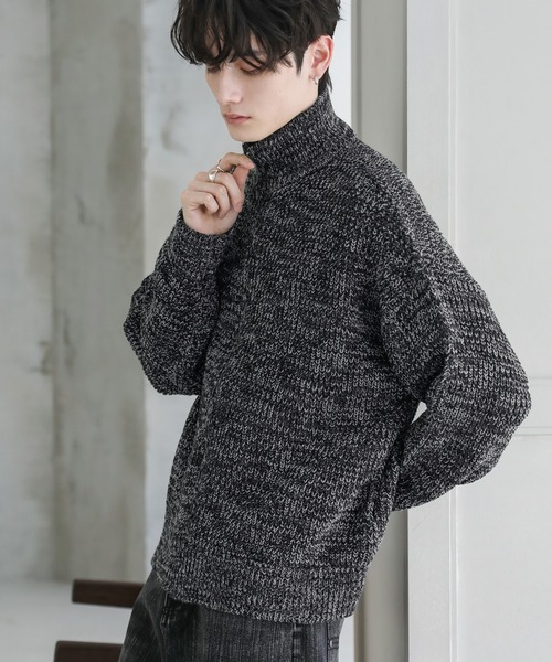 セール】ビッグシルエット畦編みショート丈ドライバーズニット（ニット