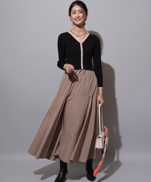 JUSGLITTY（ジャスグリッティー）の「配色カーデ゛ドッキング