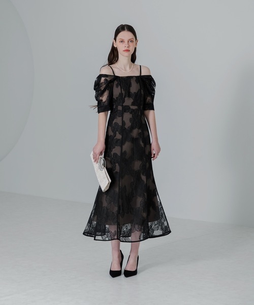 Leja（レジャ）の「【LEJA】2WAYチュール素材オリジナル花柄刺繍オフ