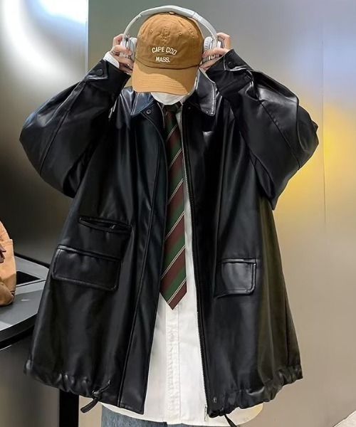 セール】ヴィンテージライクな雰囲気がたまらない。オーバーサイズ PU