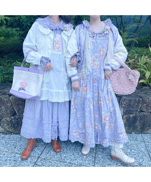 セール】桜Teddyプリントワンピース（ワンピース）｜PINK HOUSE